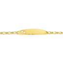 9ct-Gold-14cm-Figaro-Childrens-Identity-Bracelet Sale