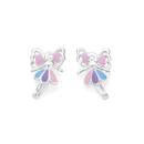 Silver-PinkPurpleBlue-Enamel-Fairy-Earrings Sale