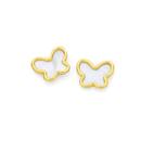 9ct-Gold-Mother-of-Pearl-Butterfly-Stud-Earrings Sale