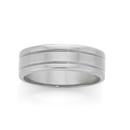 Titanium-7mm-Lined-Edge-Gents-Ring Sale