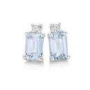9ct-White-Gold-Aquamarine-Diamond-Stud-Earrings Sale