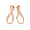9ct-Rose-Gold-Oval-Wave-Hoop-Earrings Sale