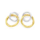 9ct-Two-Tone-Gold-Double-Twist-Circle-Stud-Earrings Sale