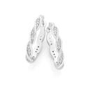 Sterling-Silver-Cubic-Zirconia-Twisted-Hoop-Earrings Sale