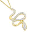 9ct-Gold-Diamond-Snake-Pendant Sale