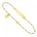 9ct-Gold-16cm-Figaro-31-ID-Bracelet Sale