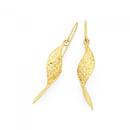 9ct-Gold-on-Silver-Wave-Pointed-Drop-Earrings Sale