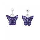 Sterling-Silver-Lavender-Crystal-Butterfly-Drop-Studs Sale