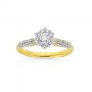 9ct-Gold-Diamond-Round-Cluster-Engagement-Ring Sale