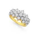 9ct-Gold-Diamond-Large-Cluster-Band Sale