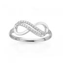 Sterling-Silver-Cubic-Zirconia-Double-Infinity-Ring Sale