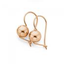 9ct-Rose-Gold-8mm-Euroball-Earrings Sale