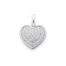 Silver-Cubic-Zirconia-Pave-Plain-Border-Heart-Enhancer Sale