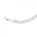 Silver-Large-21cm-Fancy-Double-Curb-Bracelet Sale