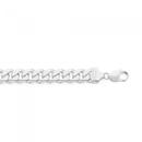 Sterling-Silver-24cm-Diamond-Cut-Curb-Gents-Bracelet Sale