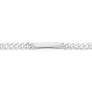 Sterling-Silver-22cm-Diamond-Cut-Curb-Identity-Gents-Bracelet Sale