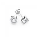 Silver-7mm-Cubic-Zirconia-Studs-With-Scroll-Work Sale