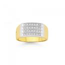 9ct-YellowWhite-Gold-Diamond-Channel-Set-Gents-Ring Sale