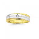 9ct-Two-Tone-Gold-Diamond-Set-Gents-Ring Sale