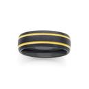 MY-Tungsten-Carbide-Black-2-Gold-Lines-Ring Sale