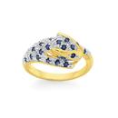 9ct-Gold-Sapphire-Diamond-Leopard-Ring Sale