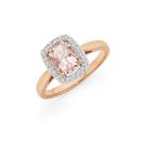 9ct-Rose-Gold-Morganite-Diamond-Cushion-Frame-Ring Sale