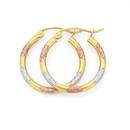 9ct-Tri-Tone-Gold-15mm-Hoop-Earrings Sale