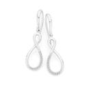Silver-CZ-Open-Pear-Loop-Drop-Earrings Sale