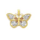 9ct-Tri-Tone-Gold-Butterfly-Pendant Sale