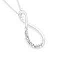 Silver-CZ-Open-Pear-Loop-Drop-Pendant Sale