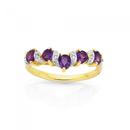 9ct-Gold-Amethyst-Diamond-Dress-Ring Sale