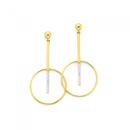 9ct-Two-Tone-Gold-Bar-Circle-Drop-Earrings Sale