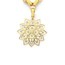 9ct-Two-Tone-Gold-Floral-Mandala-Enhancer-Pendant Sale