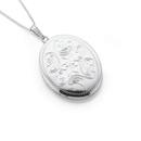 Silver-25mm-Oval-Flower-and-Scroll-Locket Sale
