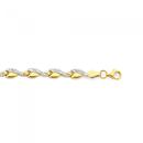 9ct-Two-Tone-Gold-19cm-Wave-Link-Bracelet Sale
