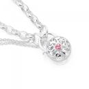 Silver-Pink-Cubic-Zirconia-Heart-Tree-of-Life-Round-Padlock-Bracelet Sale
