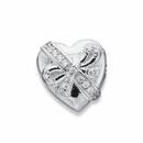 Silver-Your-Story-Cubic-Zirconia-Bow-on-Heart-Bead Sale