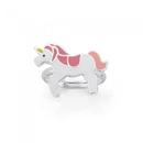 Silver-Pink-Enamel-Unicorn-Ring Sale