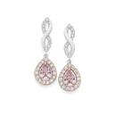 Silver-Rose-Gold-Plated-Blush-Pink-CZ-Infinity-Earrings Sale