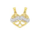 9ct-Gold-Two-Tone-Mother-Daughter-Pendant Sale