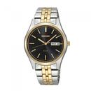 Seiko-Mens-Silver-and-Gold-Tone-Solar-Power-Watch-Model-SNE034P Sale