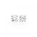 Silver-6mm-CZ-Claw-Set-Square-Stud-Earrings Sale