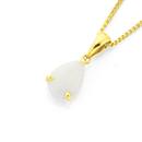 9ct-Gold-White-Opal-Pear-Shape-Pendant Sale