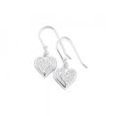 Silver-Christmas-Heart-of-Love-Cubic-Zirconia-Hook-Earrings Sale