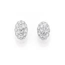 Sterling-Silver-6mm-White-Crystal-Ball-Studs Sale