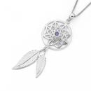 Silver-Cubic-Zirconia-Dreamcatcher-Pendant Sale