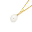 9ct-Gold-Cultured-Freshwater-Pearl-Teardrop-Pendant Sale