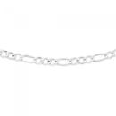 Silver-50cm-Diamond-Cut-Bevelled-31-Figaro-Chain Sale