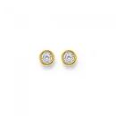 9ct-Gold-Diamond-Bezel-Stud-Earrings Sale