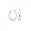 Silver-Polished-Oval-Hoop-Earrings Sale